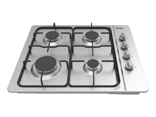ENCIMERA GAS SVAN SG4600X GAS BUTANO 7500W INOX 4 FUEGOS KIT GAS NATURAL