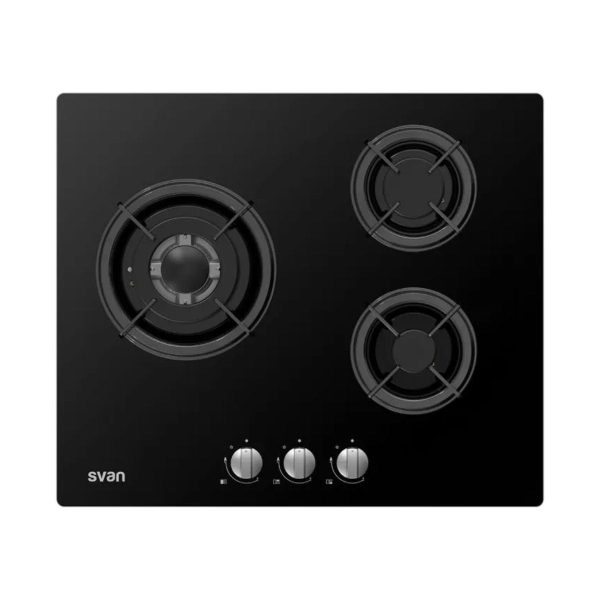 ENCIMERA CRISTALGAS SVAN SGW3600N 6050W CRISTAL NEGRO 3F WOK