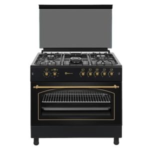 Cocina Gas Butano Svan ancho 90cm Inox Electr nico Placa de Gas 5 quemadores con WOK SafeS