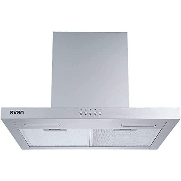 Campana Piramidal Svan 60 cm B Inox Manual 520 m3h