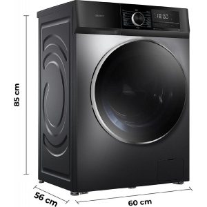 Lavadora 10Kg 1400rpm Clase A Inverter, Display, Panel Negro Dark Grey