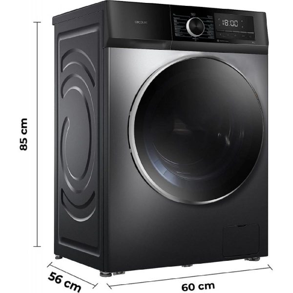 Lavadora 10Kg 1400rpm Clase A Inverter, Display, Panel Negro Dark Grey