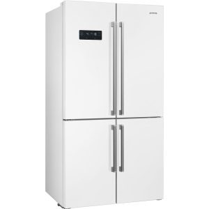 4 PuertasWhite Glass PFIT (BI) 192*83*60cm Clase E Metal Cooling y Silver Trim