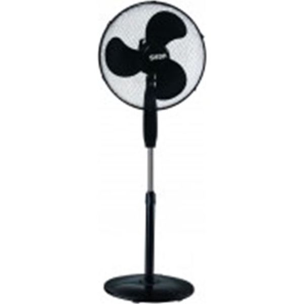 Ventilador de pie Svan 16 Modelo multiposici n Blanco y azul Manual 3 velocidades Oscila